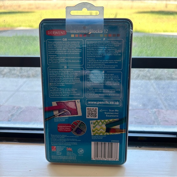 NEW Derwent Inktense Ink Blocks 12 Watercolor Tin Set - Picture 2 of 4